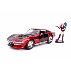 Chevrolet Chevy Corvette Stingray W/Harley Quinn Figure DC COMICS 1969 - Jada