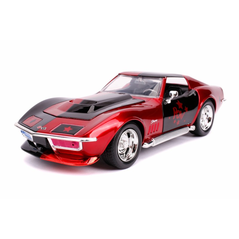 Chevrolet Chevy Corvette Stingray W/Harley Quinn Figure DC COMICS 1969 - Jada