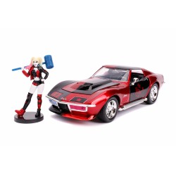 Chevrolet Chevy Corvette Stingray W/Harley Quinn Figure DC COMICS 1969 - Jada
