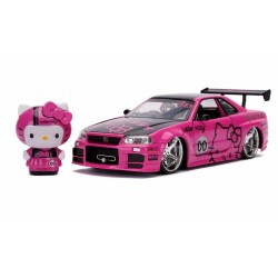 Nissan Skyline GT-R (R34) W/ Hello Kitty's Figure HOLLYWOOD RIDES 2002 - Jada