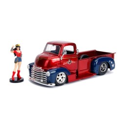Chevrolet Chevy COE Pick Up W/Wonder Woman Figure DC COMICS 1952 - Jada
