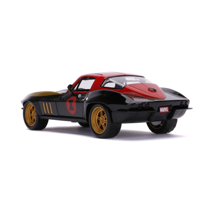 Chevrolet Chevy Corvette W/Black Widow Figure MARVEL 1966 - Jada
