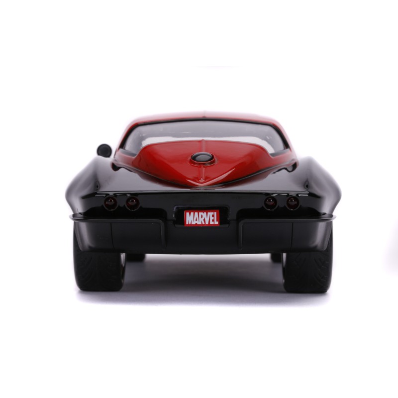 Chevrolet Chevy Corvette W/Black Widow Figure MARVEL 1966 - Jada