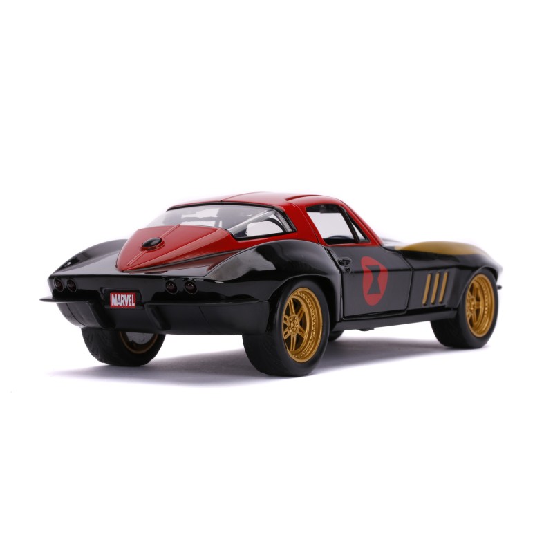 Chevrolet Chevy Corvette W/Black Widow Figure MARVEL 1966 - Jada