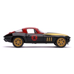 Chevrolet Chevy Corvette W/Black Widow Figure MARVEL 1966 - Jada