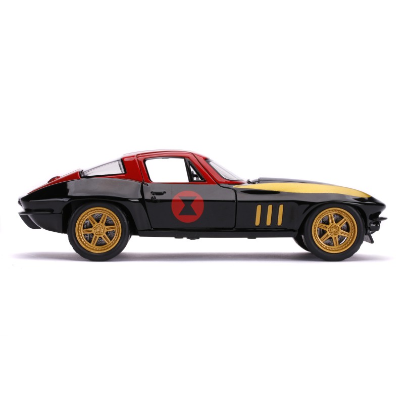 Chevrolet Chevy Corvette W/Black Widow Figure MARVEL 1966 - Jada