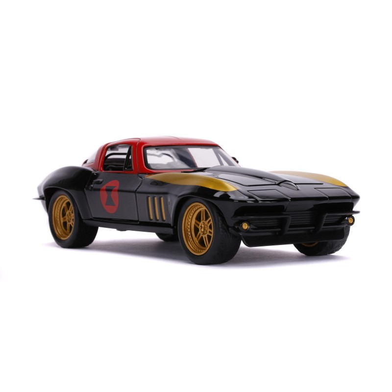 Chevrolet Chevy Corvette W/Black Widow Figure MARVEL 1966 - Jada