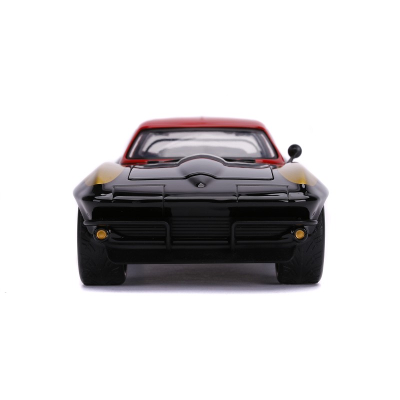 Chevrolet Chevy Corvette W/Black Widow Figure MARVEL 1966 - Jada