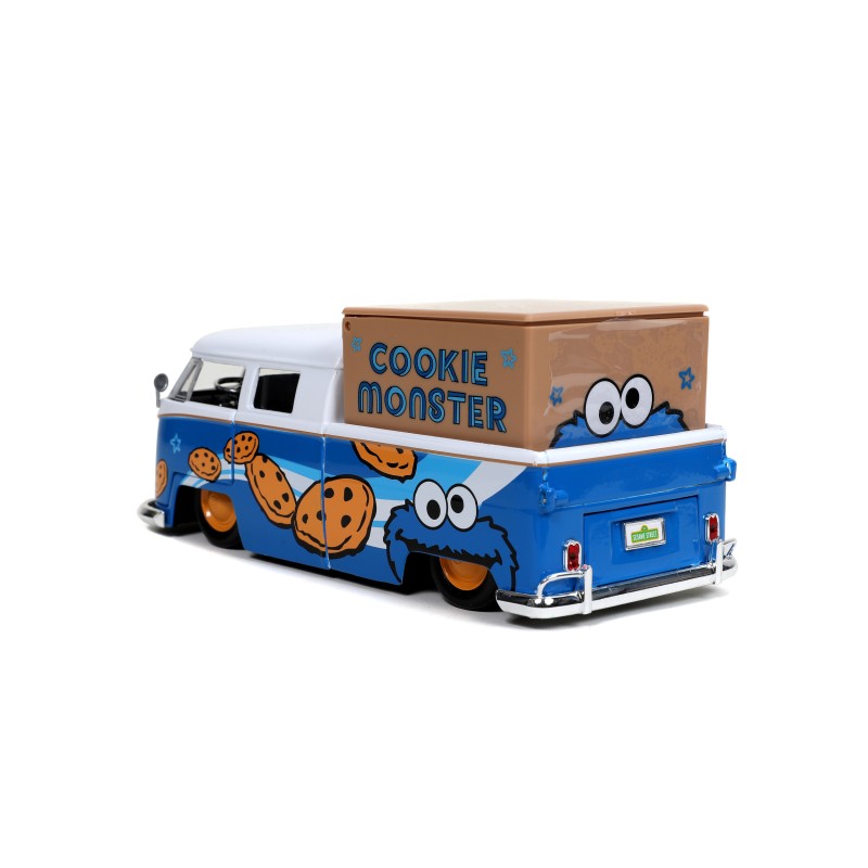 Volkswagen Bus W/ Cookie Monster's Figure HOLLYWOOD RIDES 1963 - Jada