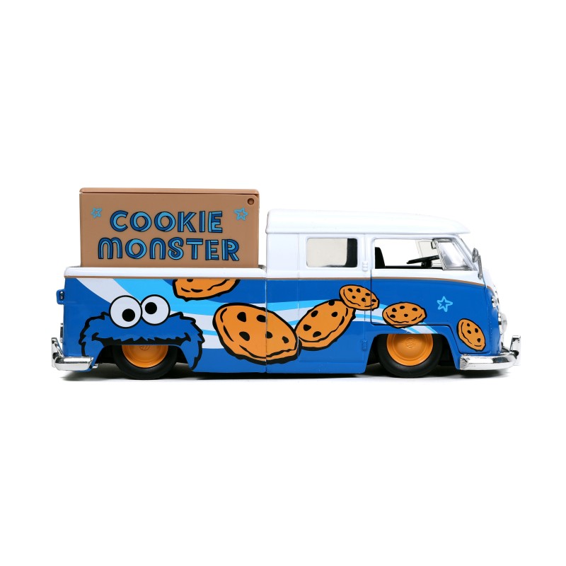 Volkswagen Bus W/ Cookie Monster's Figure HOLLYWOOD RIDES 1963 - Jada