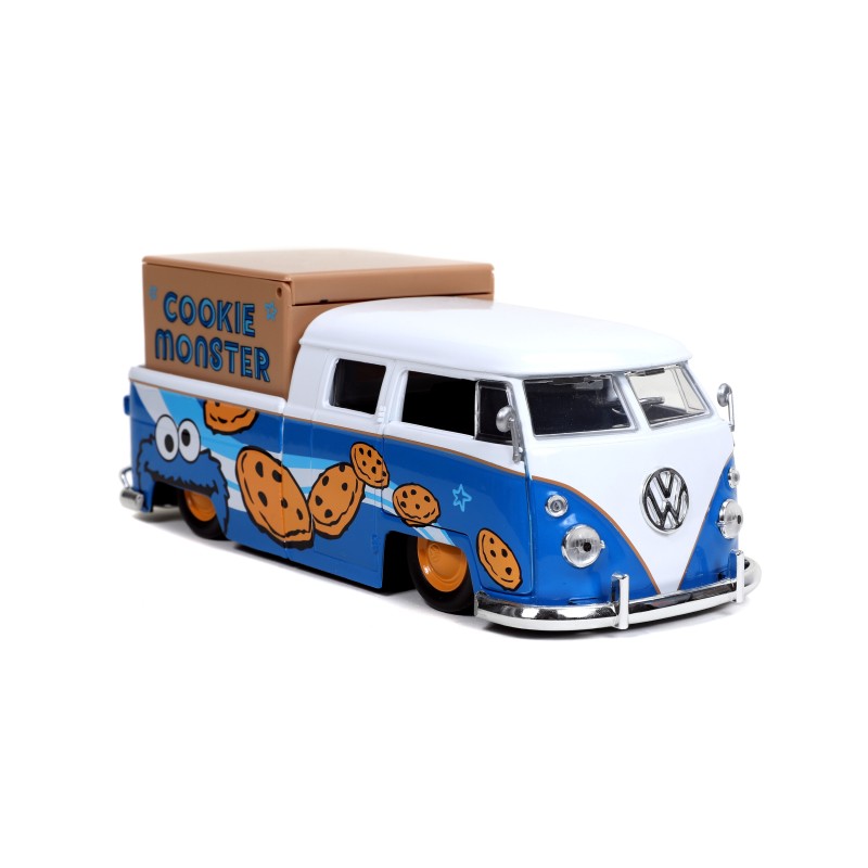 Volkswagen Bus W/ Cookie Monster's Figure HOLLYWOOD RIDES 1963 - Jada