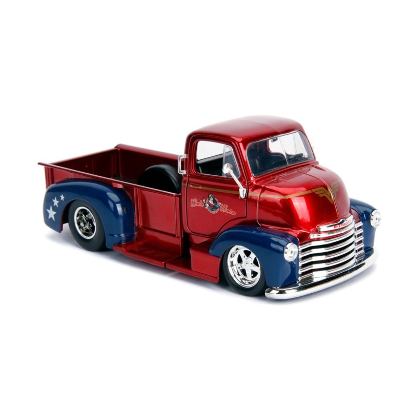 Chevrolet Chevy COE Pick Up W/Wonder Woman Figure DC COMICS 1952 - Jada