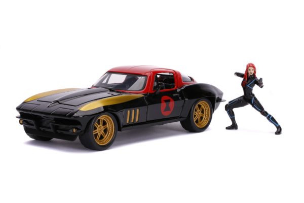 Chevrolet Chevy Corvette W/Black Widow Figure - 1966