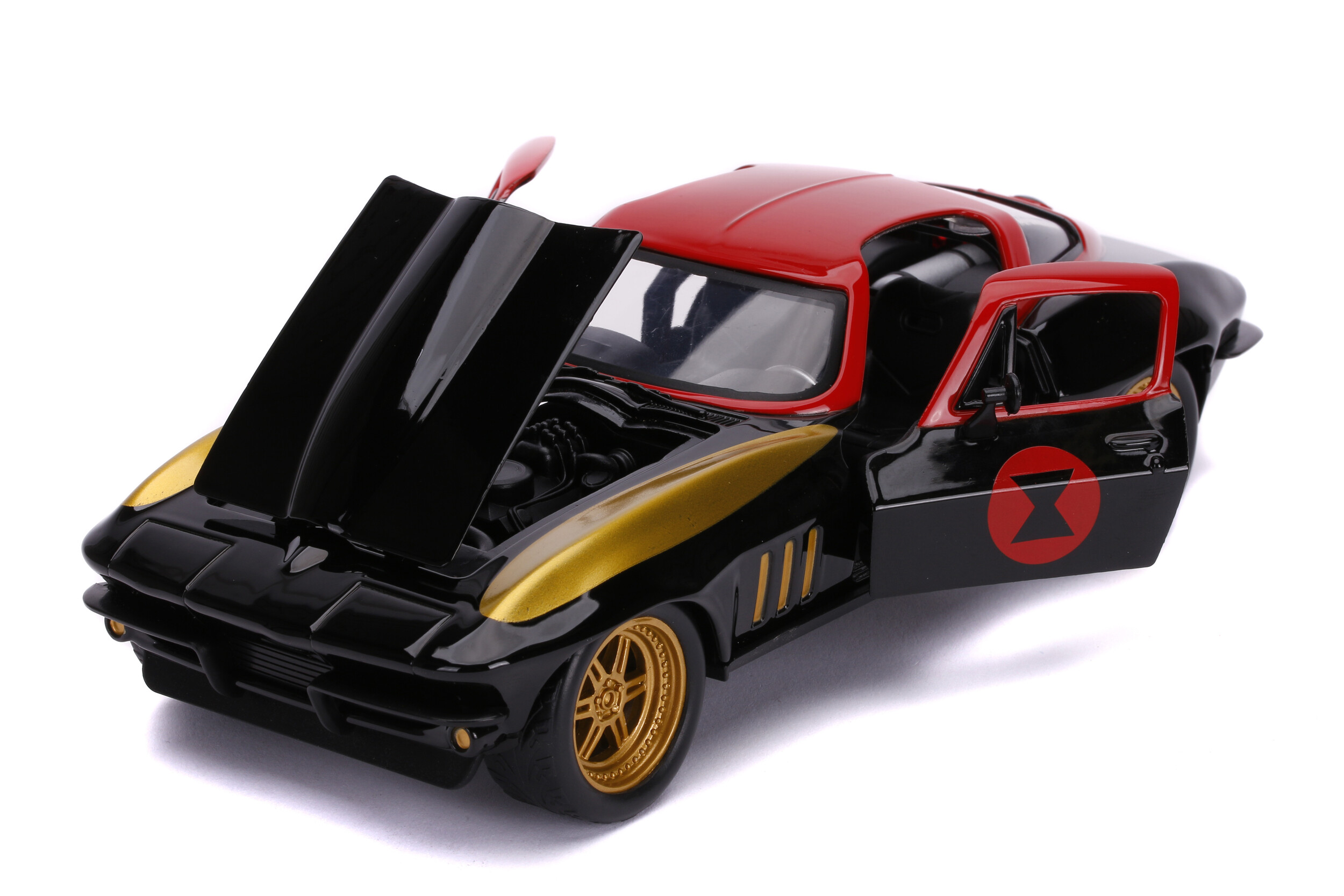 Chevrolet Chevy Corvette W/Black Widow Figure - 1966 | Jada Toys Inc